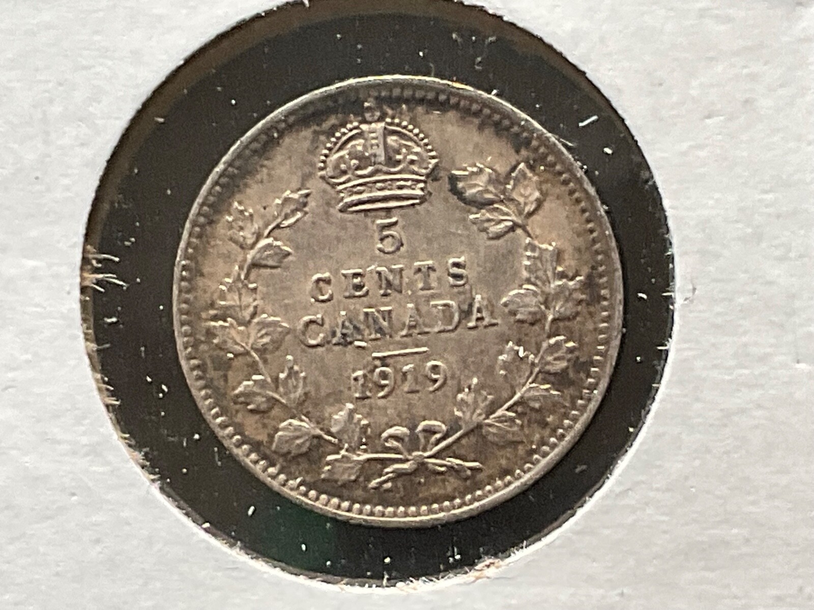 1919 Canada 5 Cents