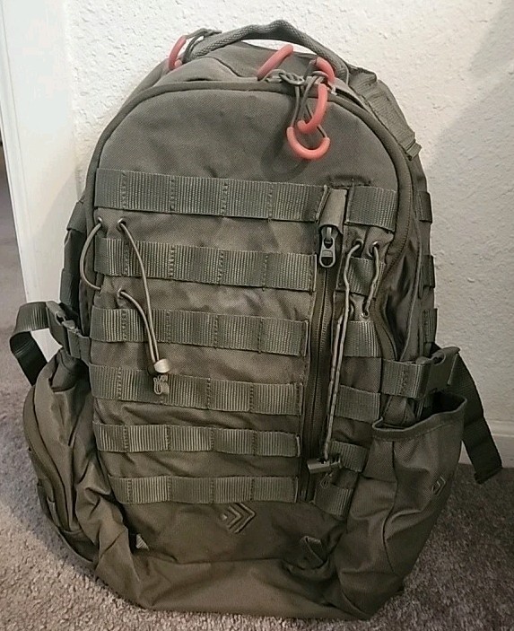 Outdoor Products Quest Day Pack Backpack in Grape Leaf Green 18"Mutliple pockets