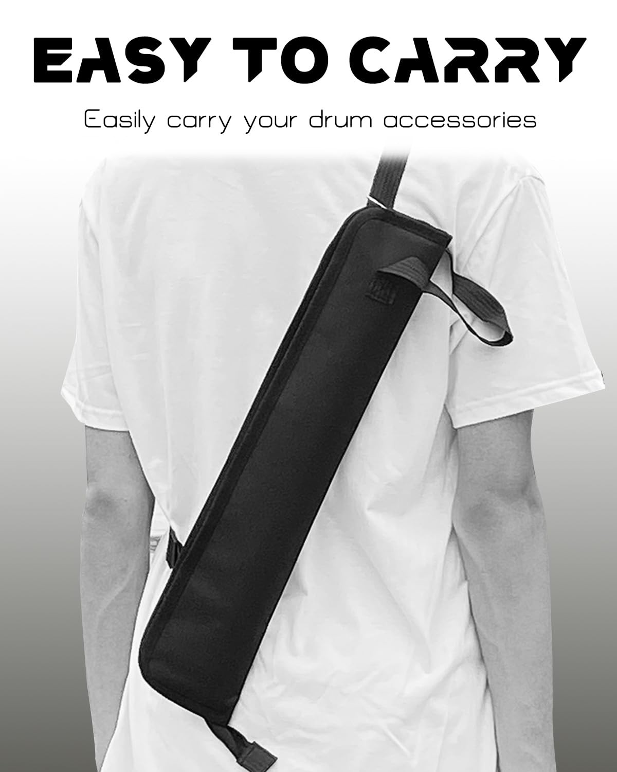 Drumstick Bag Small Drumstick Storage Case Hanging Drumstick Rack Bag Black