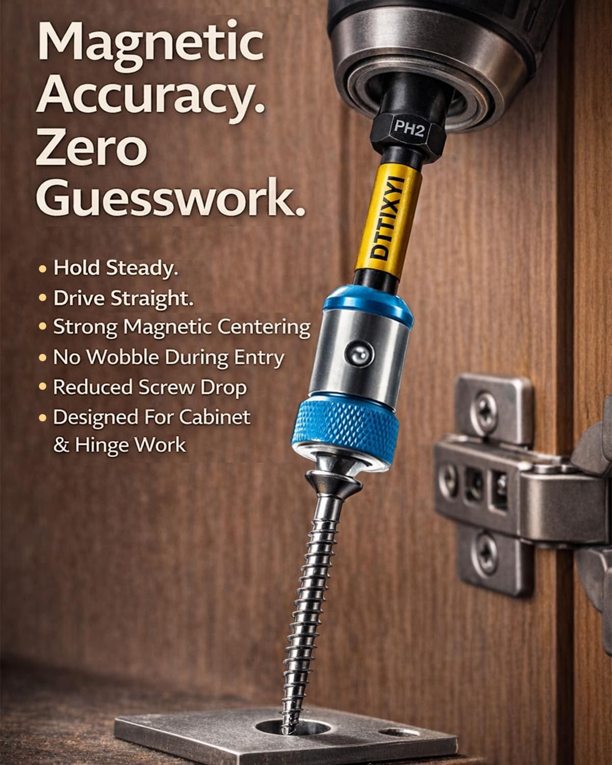 6PCS Screwdriver Head Magnetic Ring Set for Drill & Impact Driver, Power Mag ...