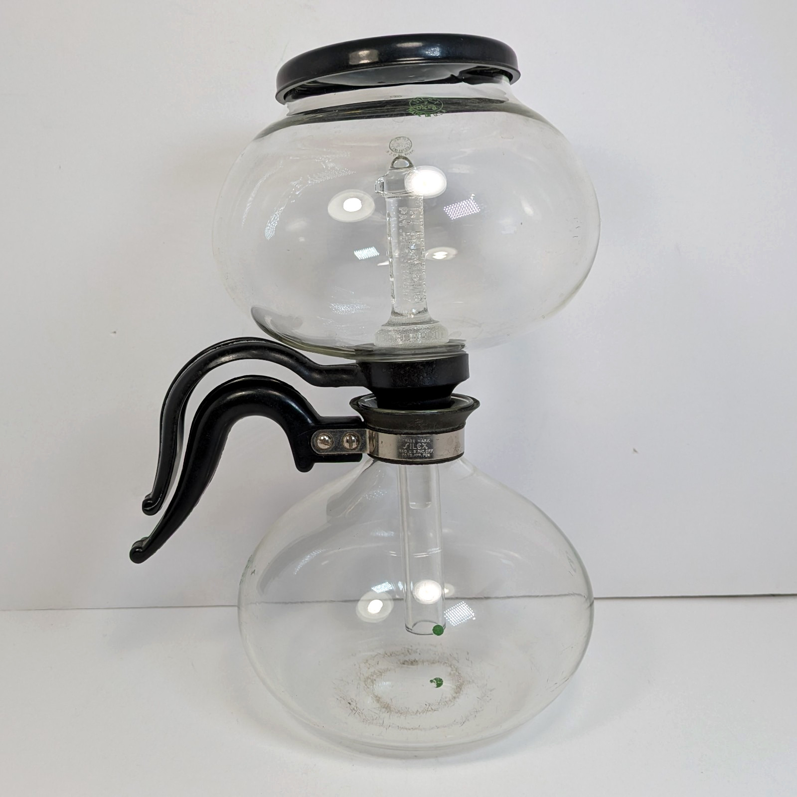 Silex LK-8 Siphon Vacuum Coffee Maker Cory Filter Rod Glass Pyrex Bubble USA Vtg