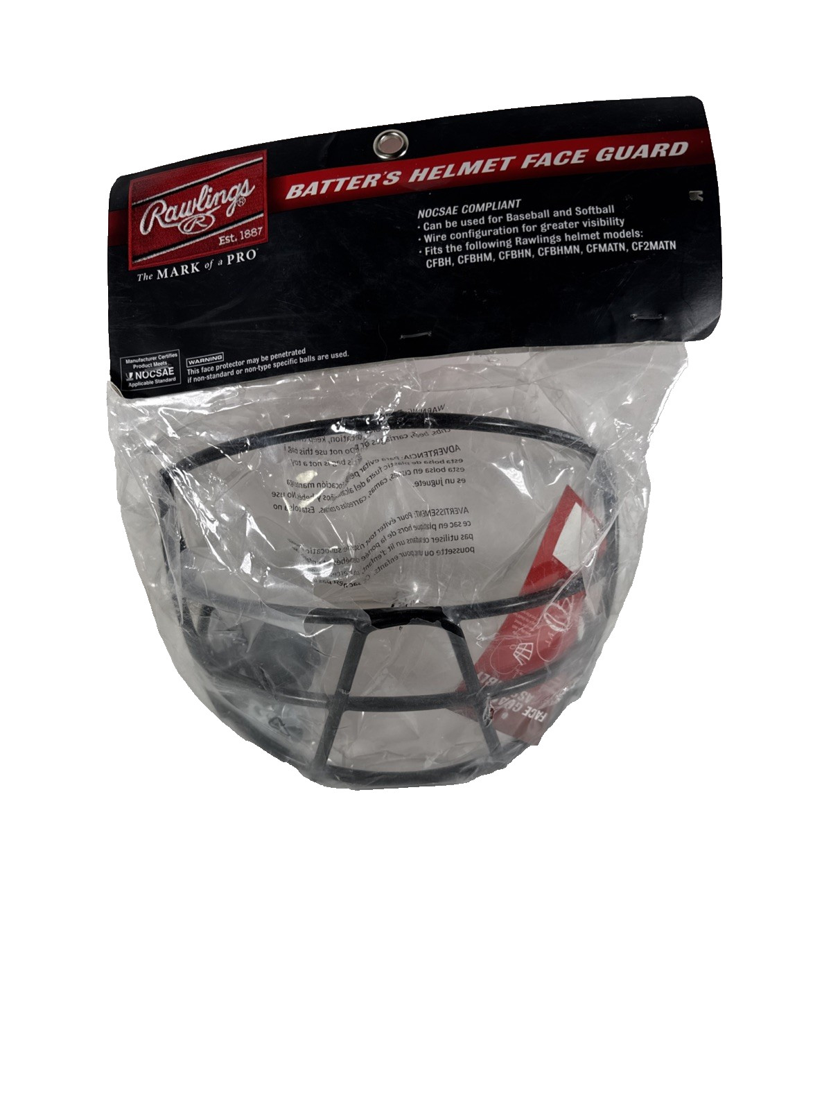 New Sealed Rawlings Batter's Helmet Face Guard Black Softball Baseball Mizuno