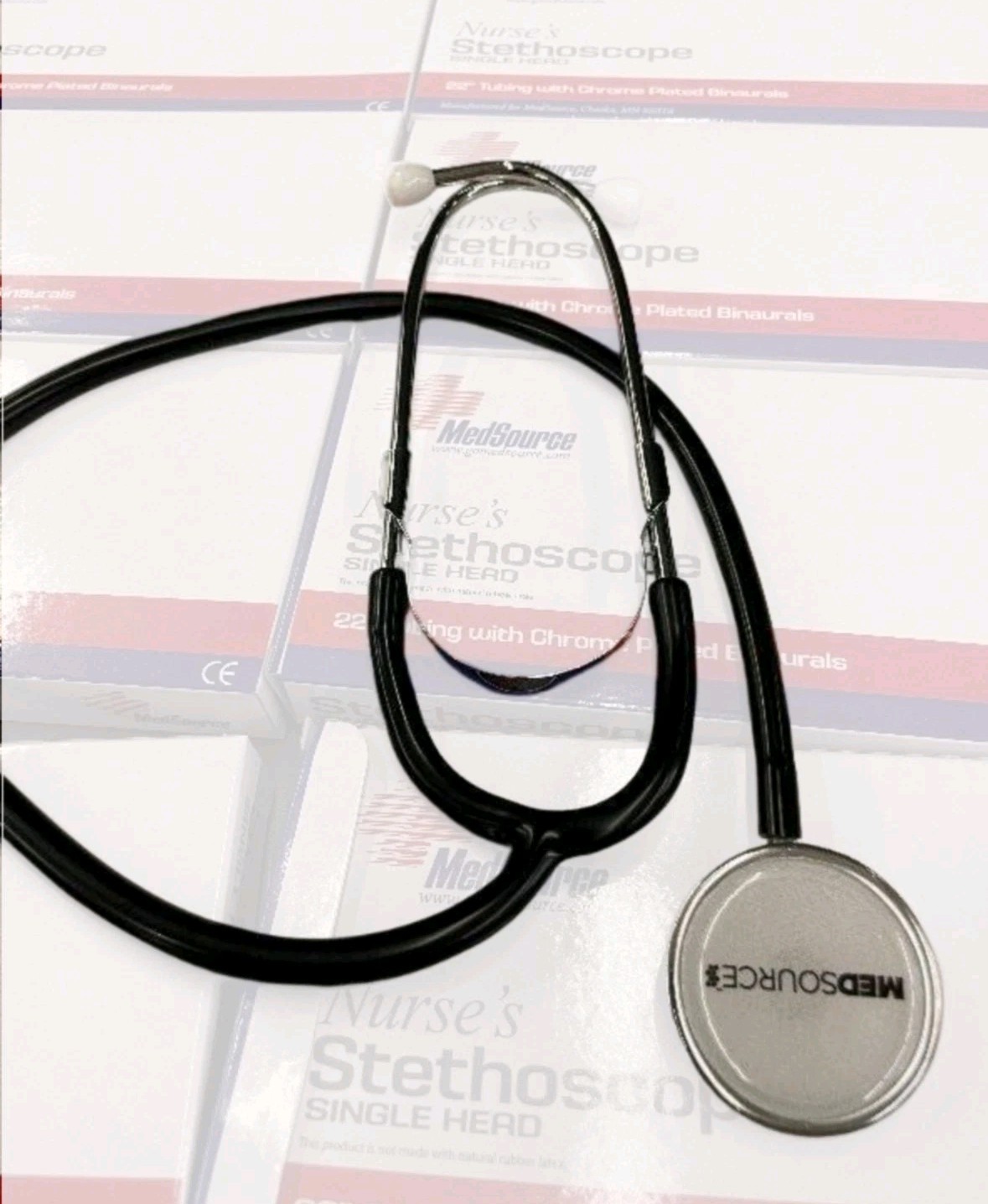 MedSource Labs Single Head Stethoscope, Black (1 EACH)