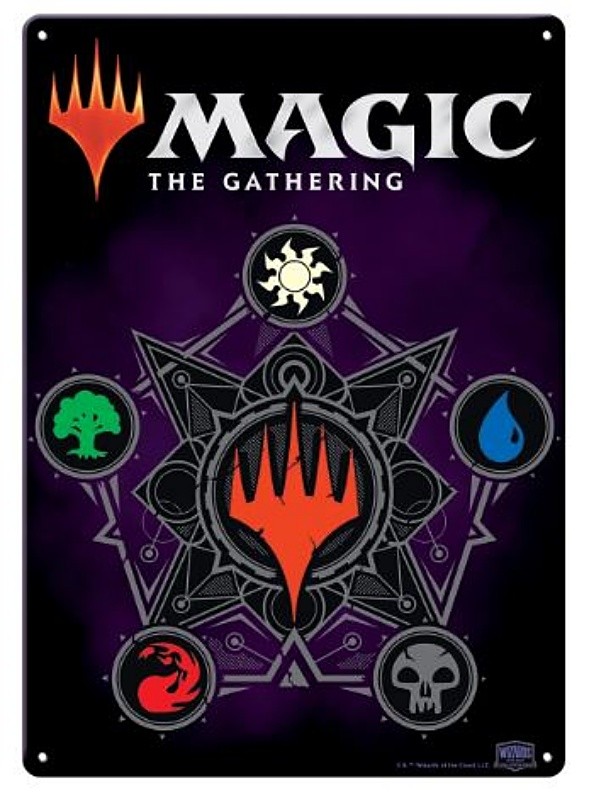 Magic the Gathering Game Mana Symbols Metal Sign Poster 8.25 x 11.5 NEW SEALED