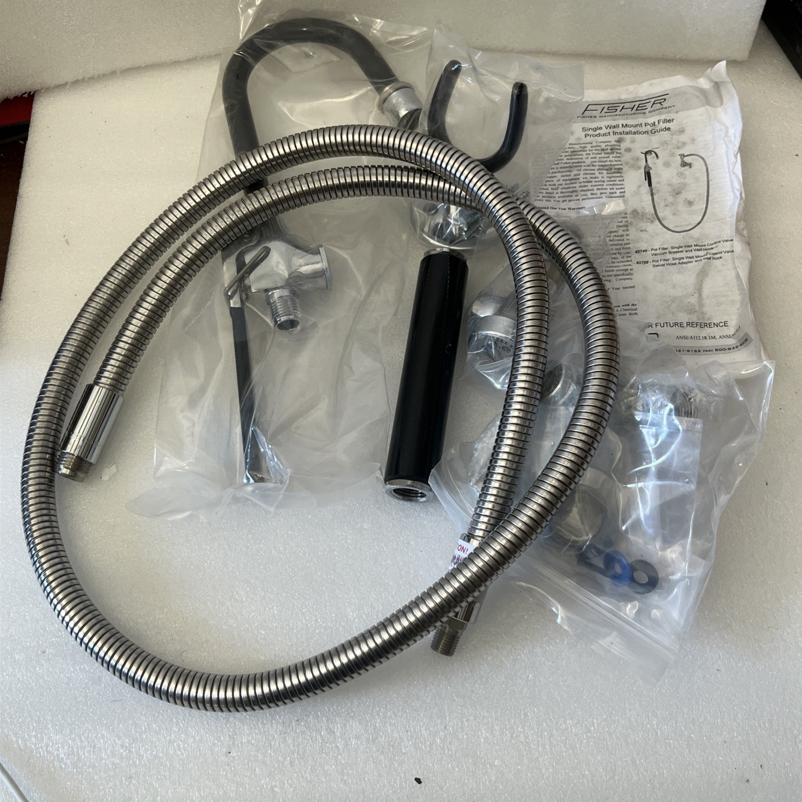 fisher Faucet Single Wall Mount pot Filler New No Box Model 2740 SVB SWLH