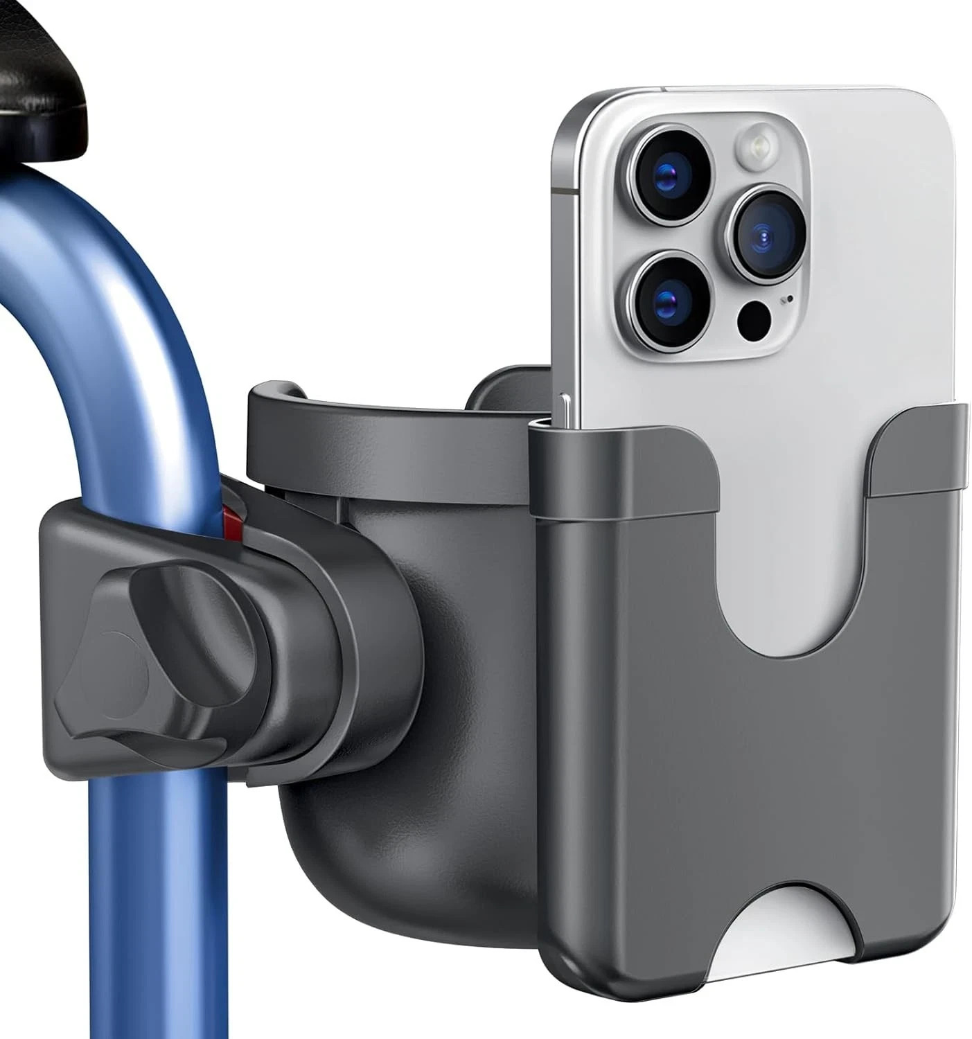 Guiseapue Cup Holder for Walker, Wheelchair Cup Holder with Phone Holder, Rollat
