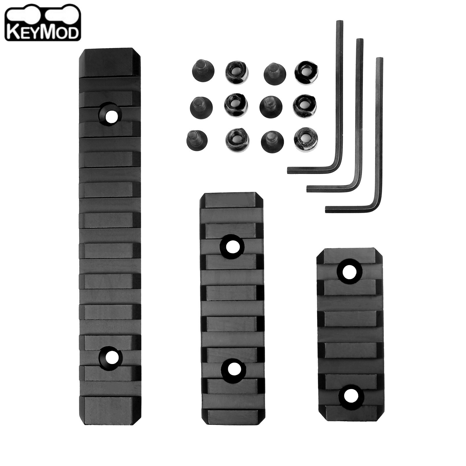 Aluminum KeyMod Picatinny Weaver Rail Section 5 7 11 Slot 2" 3" 5" - Pick QTY