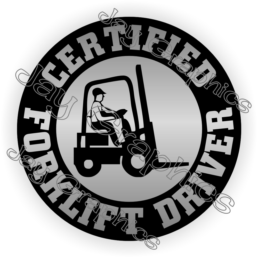 3pcs Certified Forklift Driver Hard Hat Stickers Decals Tow Motor Operator