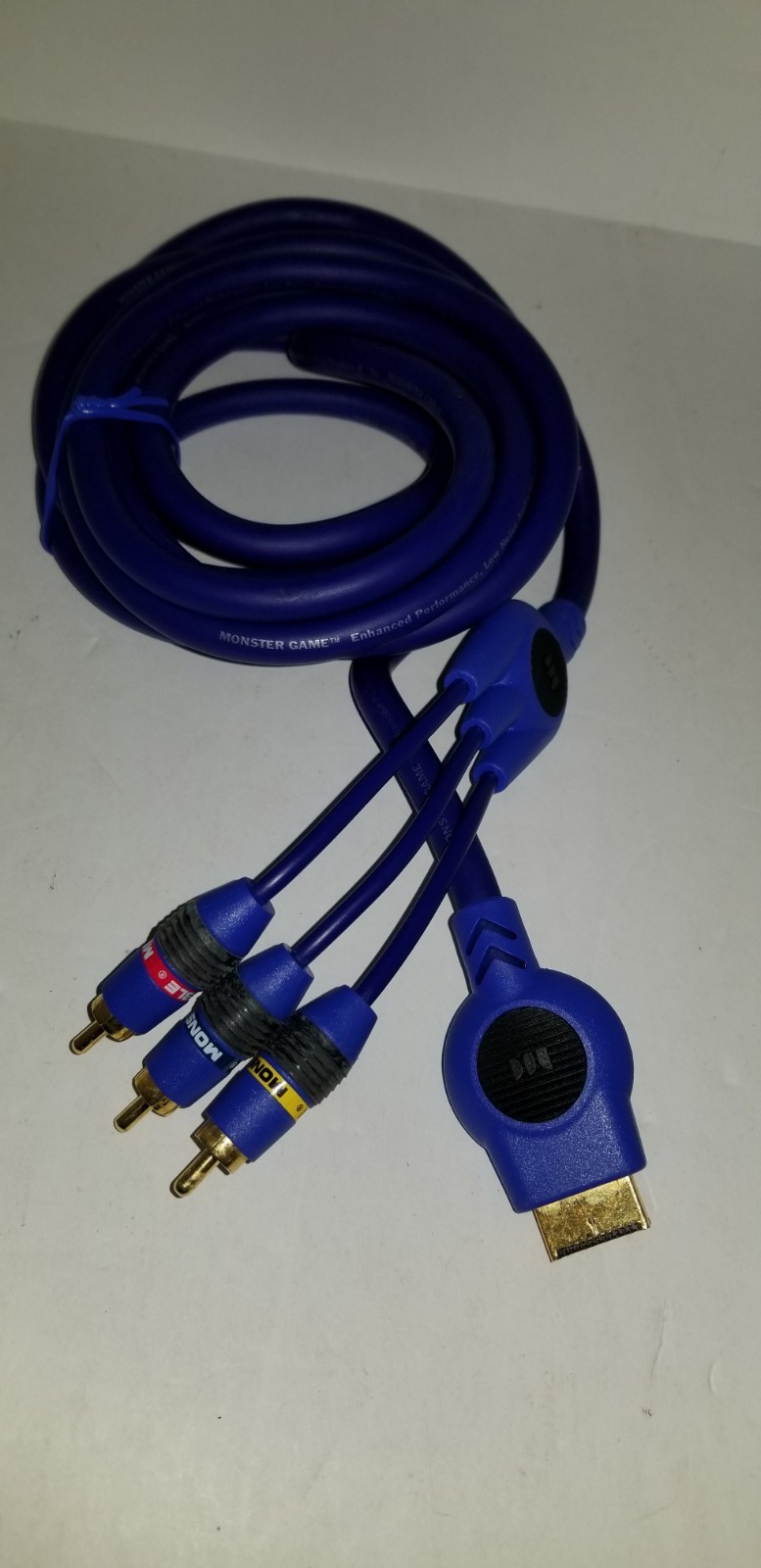 NEW Official Monster Gamelink 200 AV Gold Composite Cable for Playstation 3 PS3