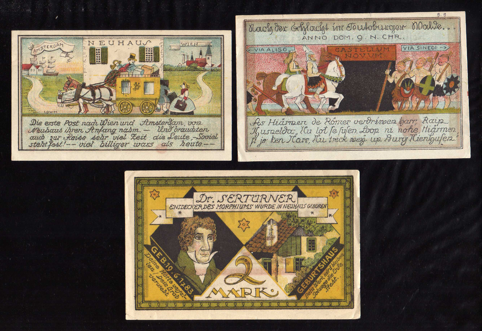 NEUHAUS - GERMANY NOTGELD -  50 PFENNIG, 1, 2 MARK