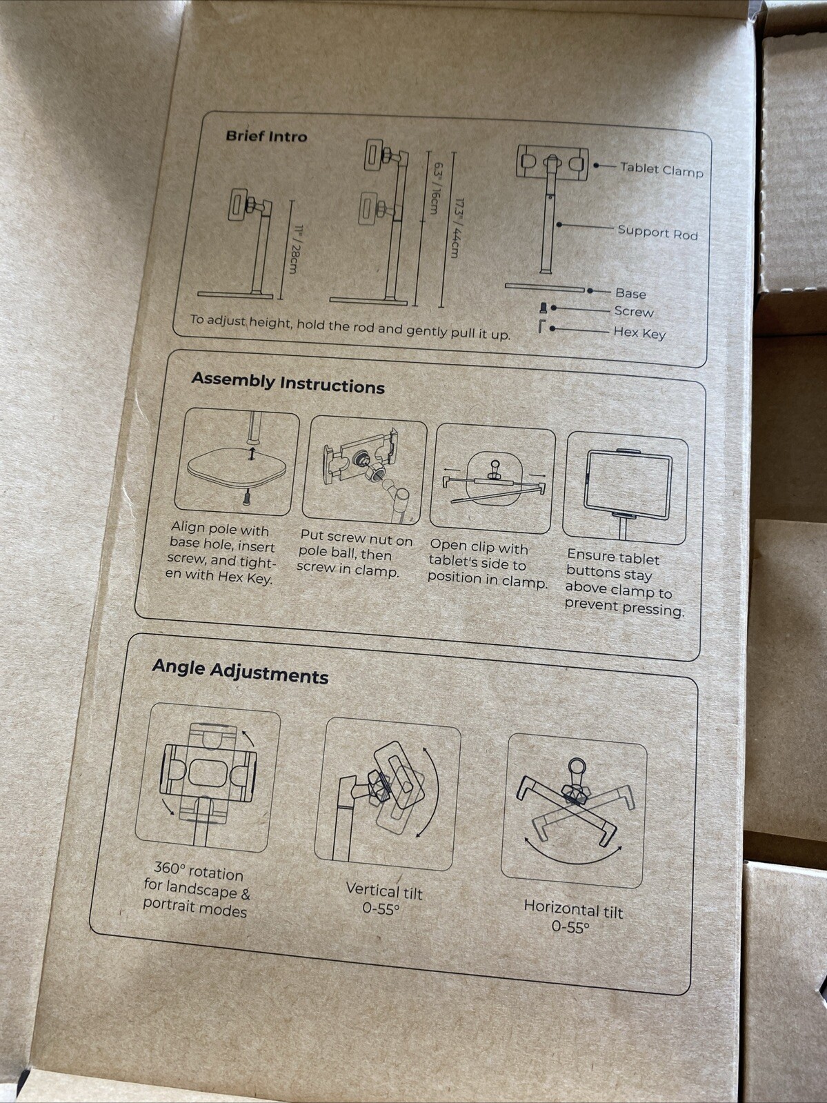 Cooper TabStand - Height Adjustable Tablet Stand for Desk, 3