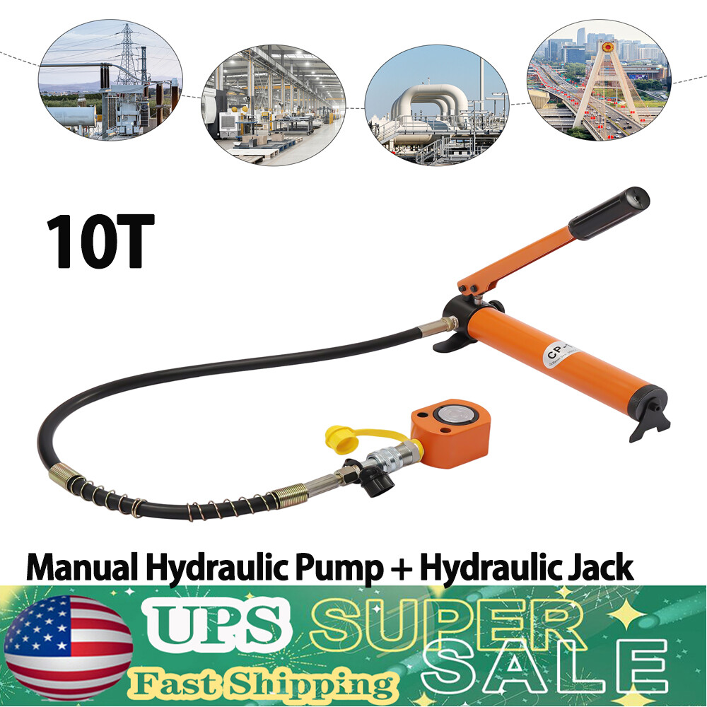 CP-180 Manual Hydraulic Hand Pump and Hydraulic Jack 10T 0.43inch Stroke