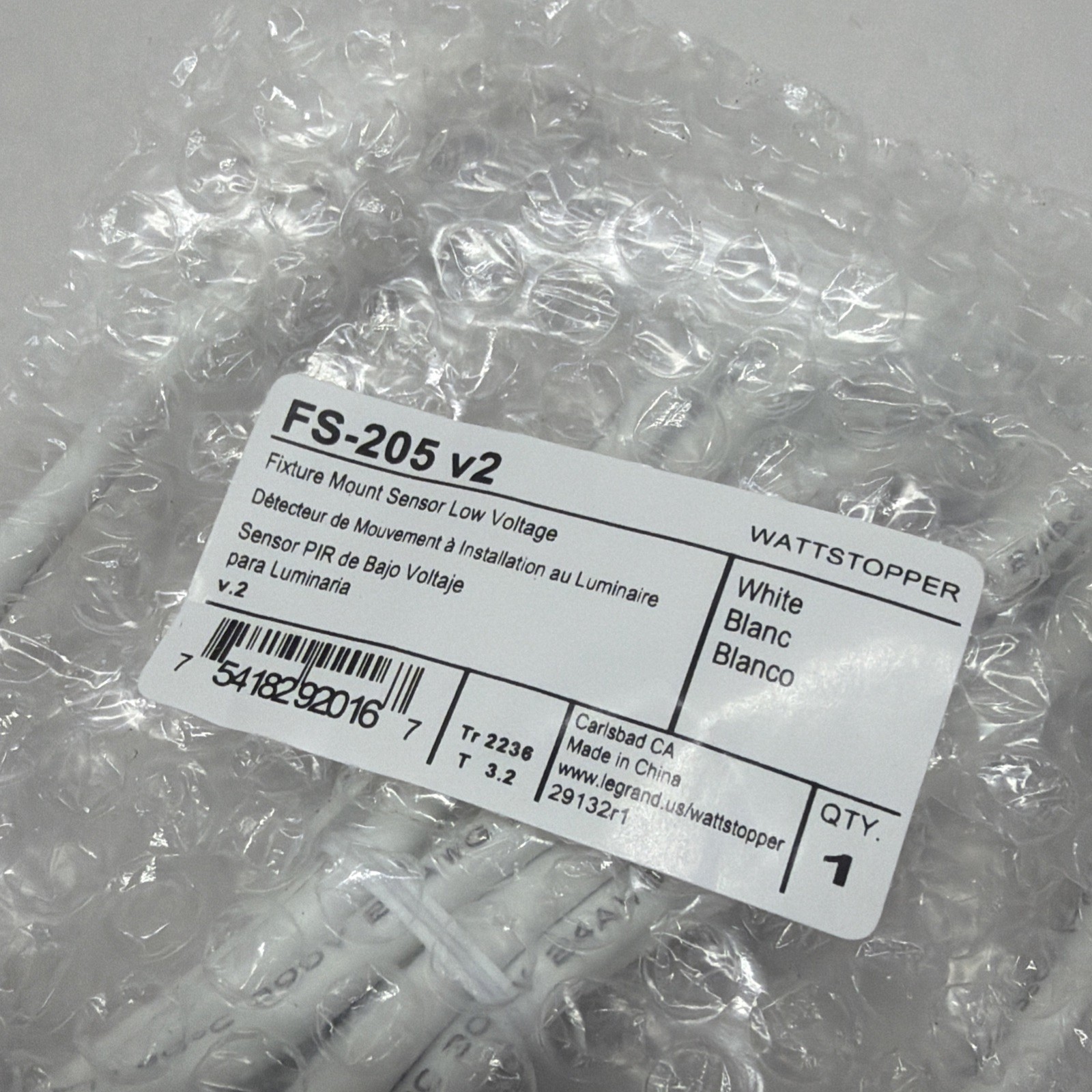 WattStopper FS-205 v2 Passive Infered Sensor Fixture Mount Sensor Low Voltage