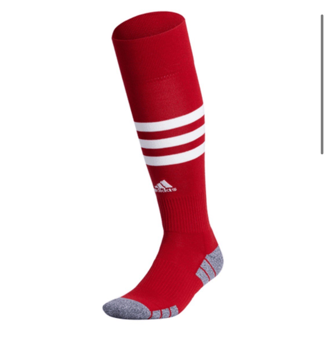 Adidas 3-Stripes Soccer socks Team Power Red White OTC aeroready Size Medium NWT