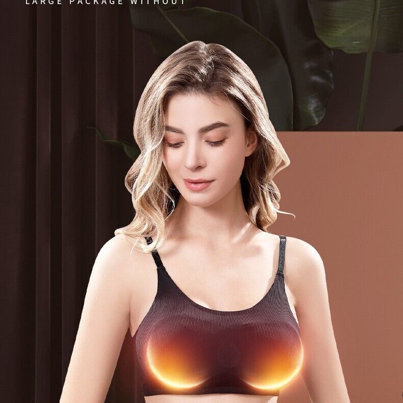 USB Electric Breast Massage Bra Vibrate +Heat Chest Massager Grow Enlarge Enhanc