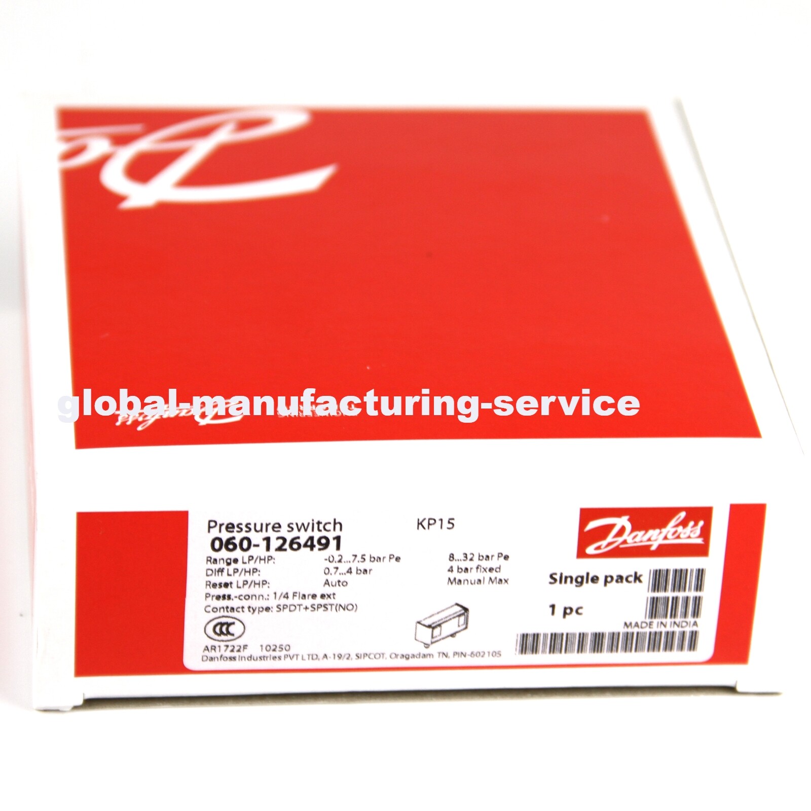 NEW Danfoss KP15 060-126491 Pressure Switch