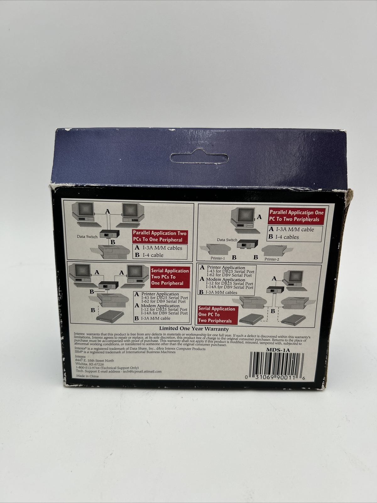 Interex MDS (MDS1A) External 2 Way Data Switch - New