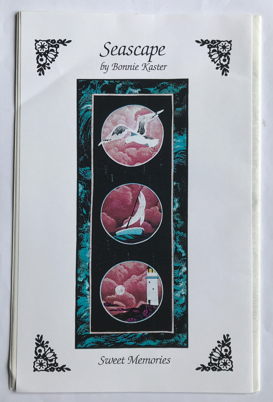 UNCUT Sweet Memories Seascape Bonnie Kaster 16 X 38 Wall Quilt Sewing Pattern