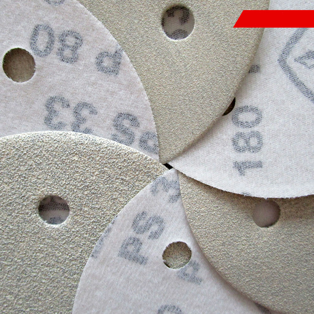 5 Hole 5" Sanding Disc Hook & Loop 80-180 Grit Orbital Sandpaper Pads 125mm PS33