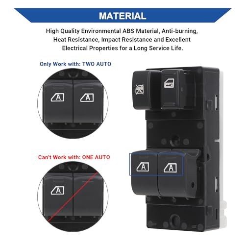 Window Master Switch Compatible with 2003-2008 Nissan 350Z / 2008-2013