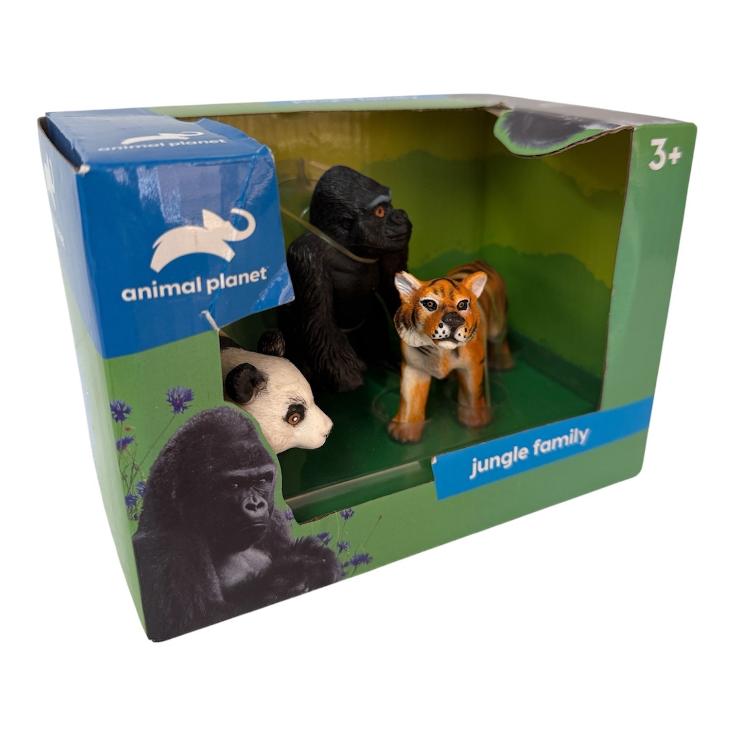 Animal Planet 3 Piece Jungle Family Set 40388 Panda Gorilla Tiger New In Box