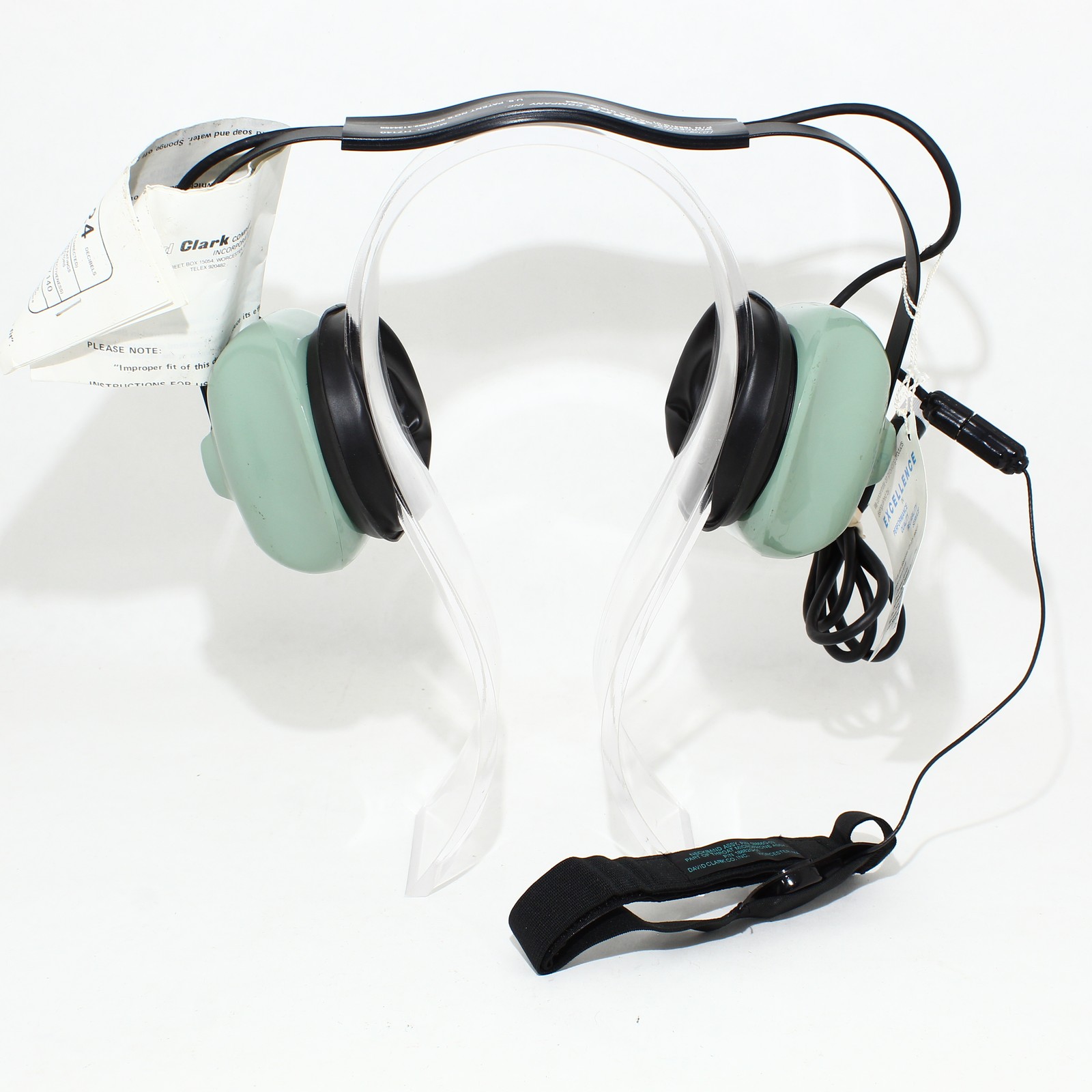 Very Good David Clark H7140 H-7140 Headset w/ Microphone PN 18841G-01