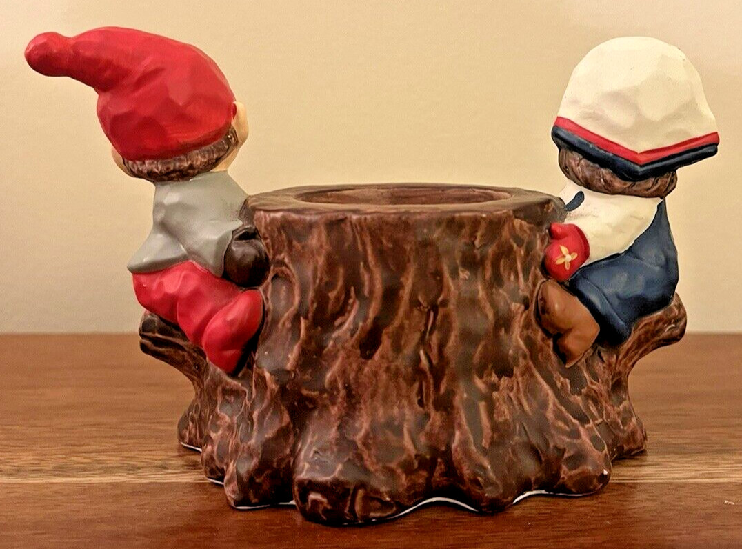 Handpainted Gnome Pixie Mini Planter Cottage Core 6x3.5 inch