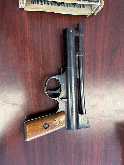 Antique Webley Scott MARK 1 Pellet Air Gun Pistol Forged Steel Made In England