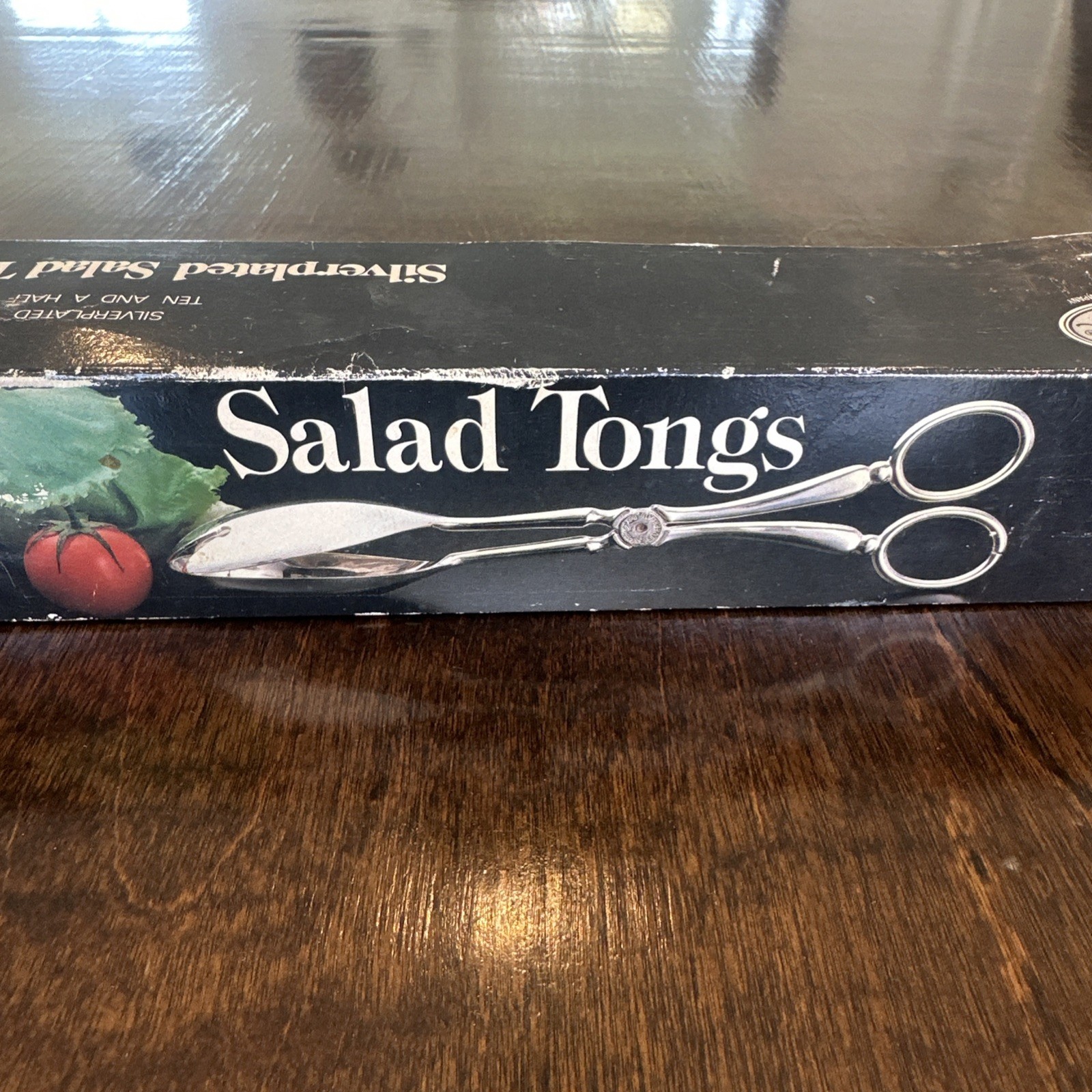 Silverplated Salad Tongs Gourmet Scissor 10.5” Towle Co Vintage Leonard Open Box