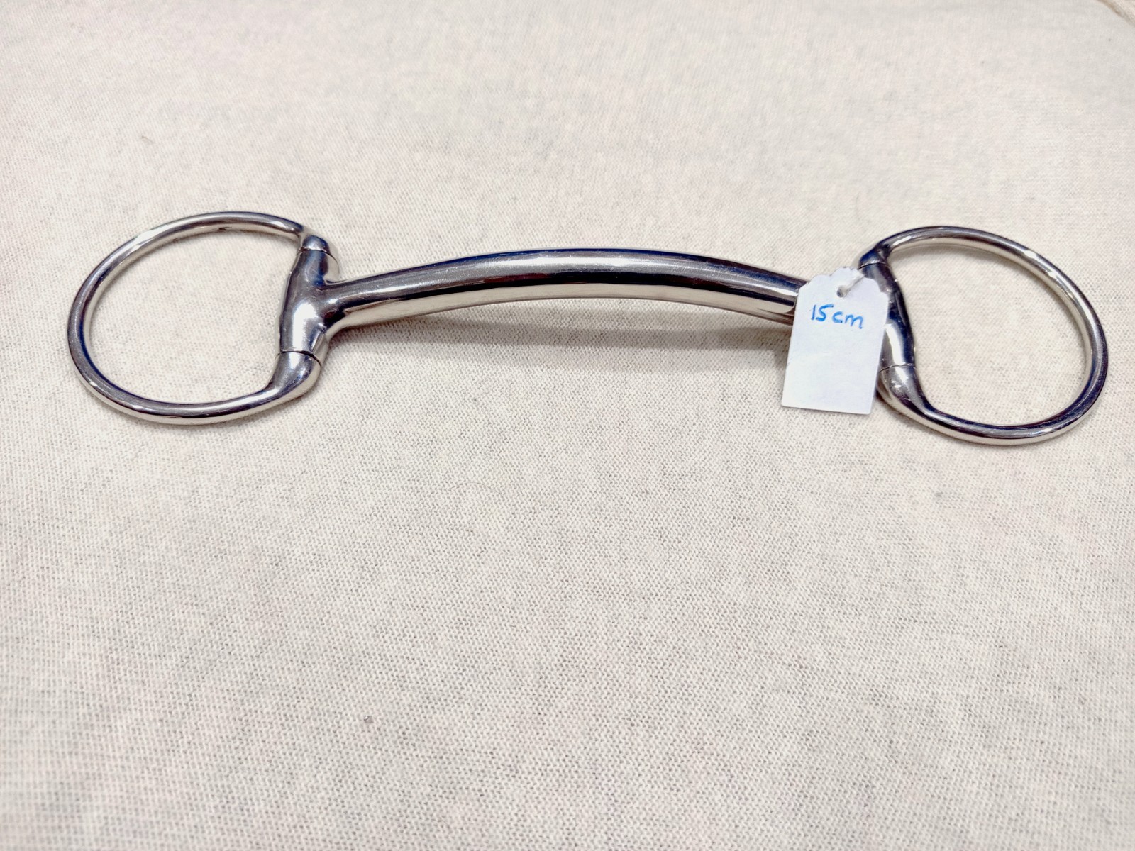 15cm stainless steel Mullen Mouth eggbutt horse bit 15 cm
