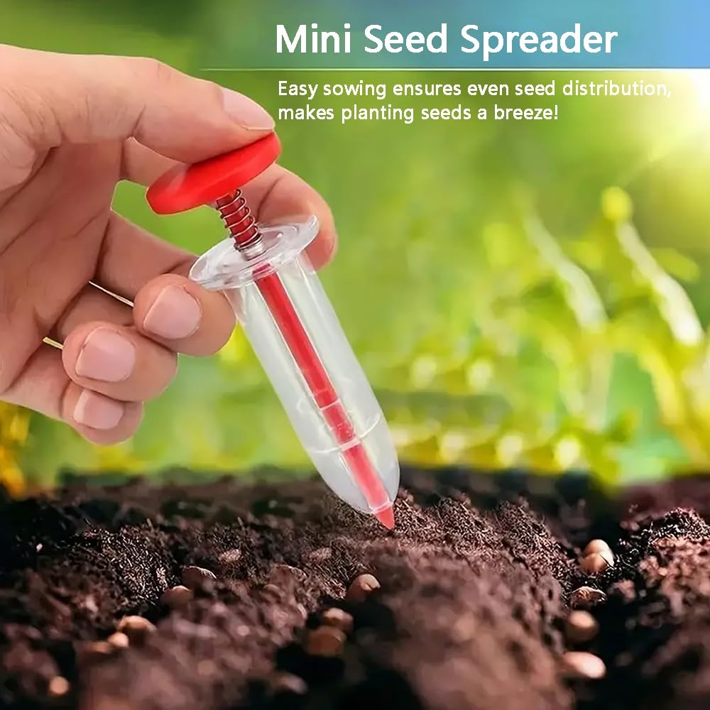 6 PCS Mini Seed Spreader Set, 2025 New Mini Sowing Seed Dispenser, Small Gard...