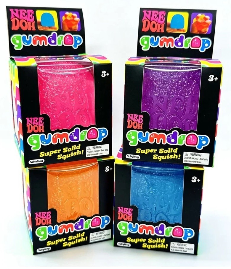 4 PACK Nee Doh Gumdrop Super Solid Squish Needoh Gum Drop - BRAND NEW