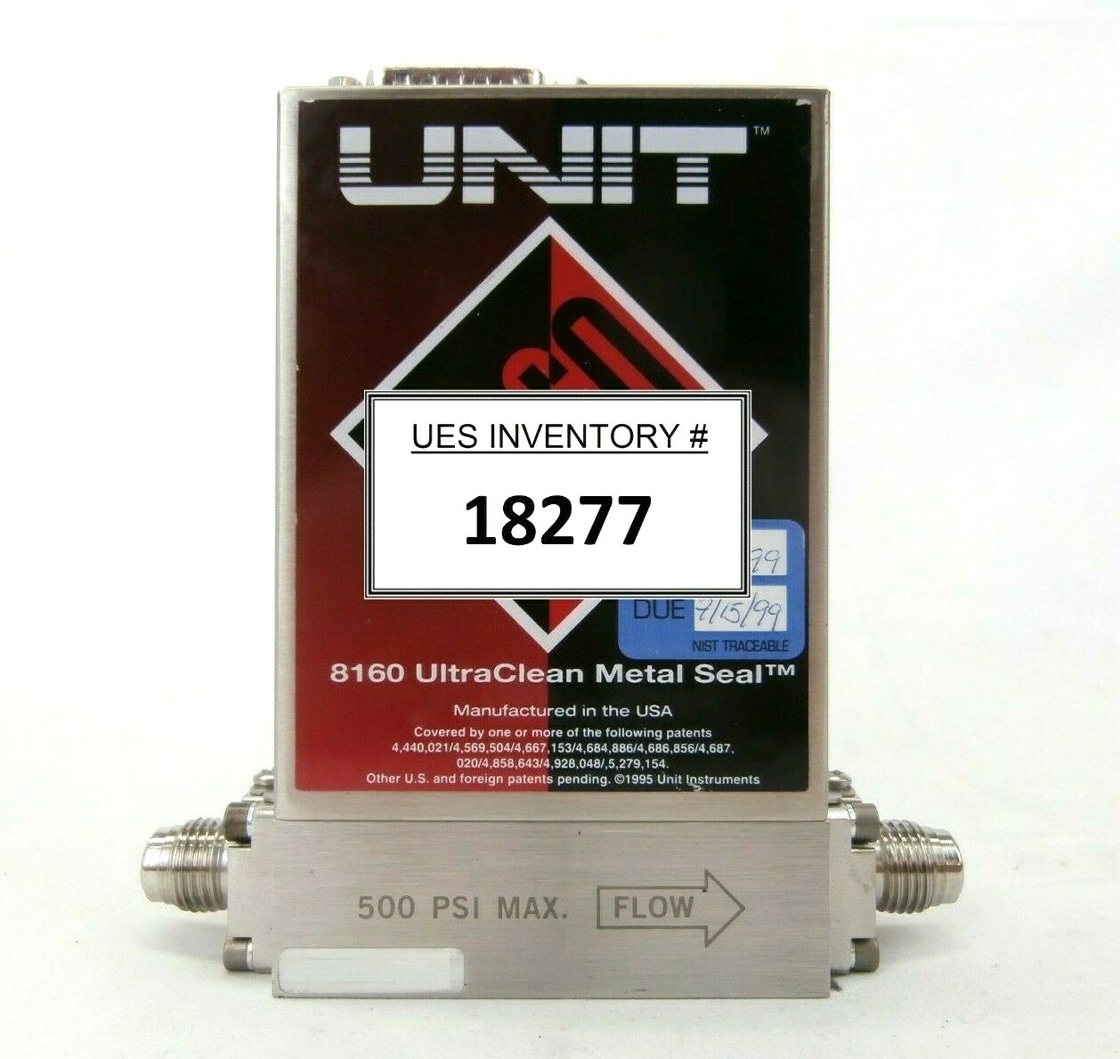 UNIT Instruments UFC-8160 Mass Flow Controller MFC 200 SCCM SF6 Working Spare