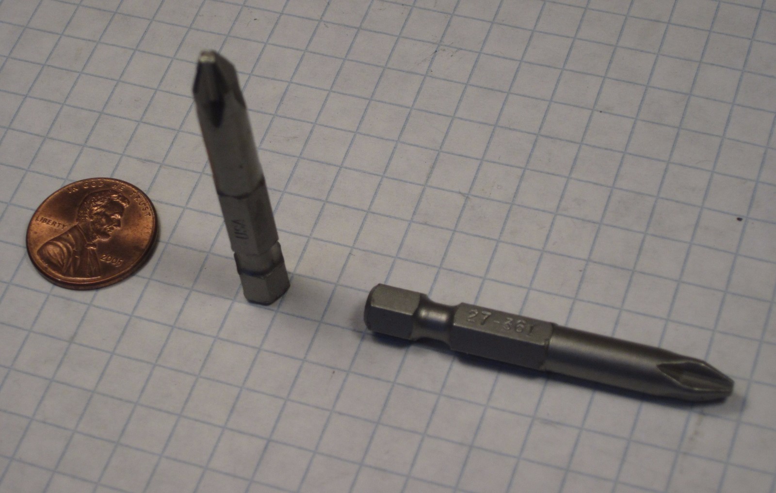 PRACTICAL PRODUCTS #PB-2LS HEX POWER DRIVE BITS, 1/4" HEX SHANK, PHILLIPS #2 TIP