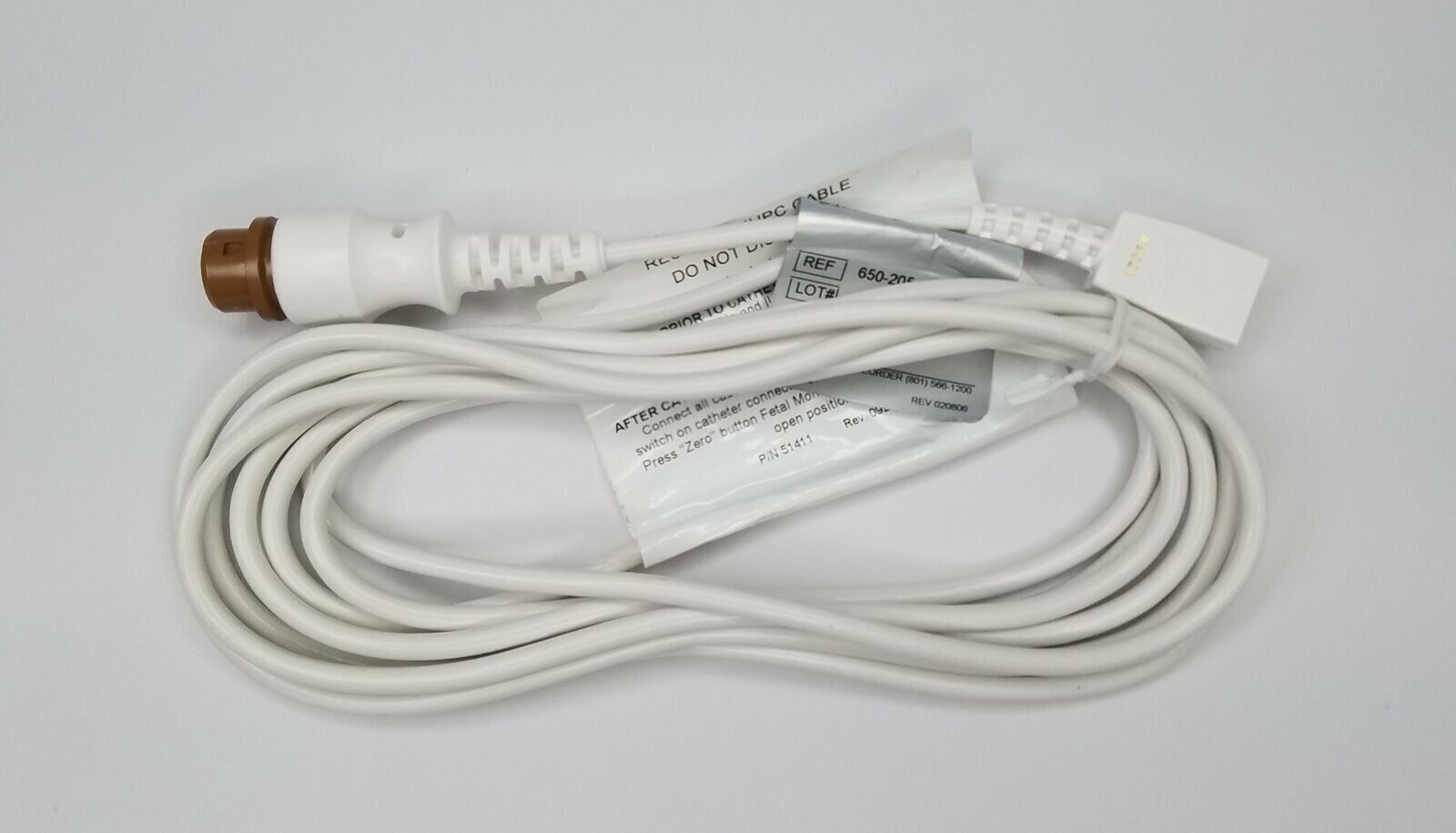 Utah Medical 650-205 Reusable Intrauterine Pressure Monitor Interface Cable New