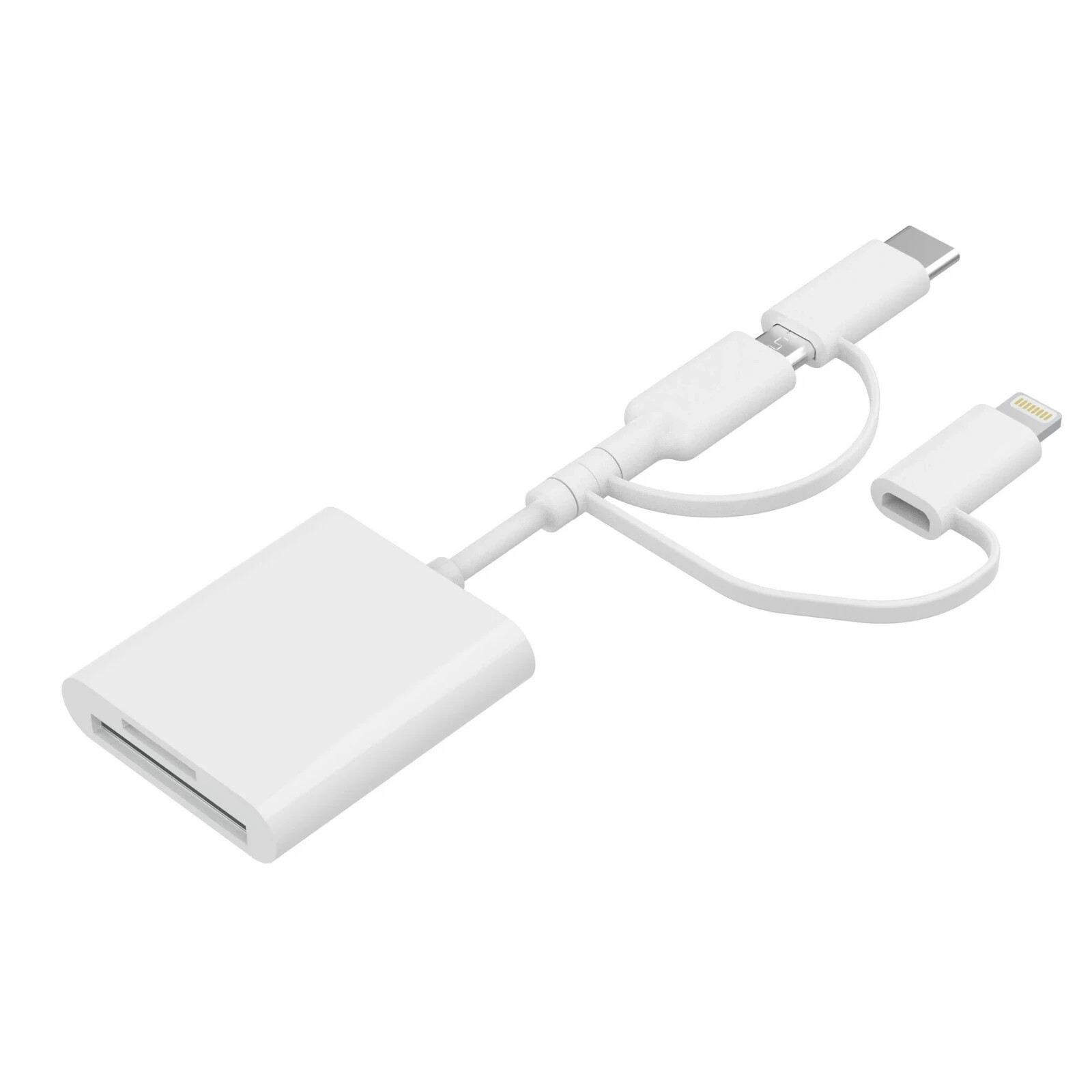 VIVITAR MOV4016-WHT  Mobile SD, Micro SD and Compact Flash Card Reader (OB)