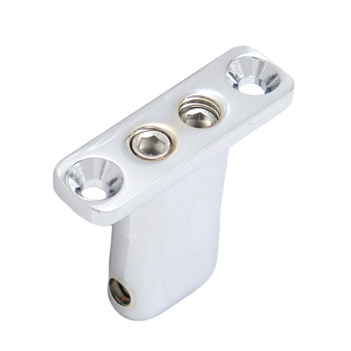 6Pcs Headless Bass String Locking Nut Metal Through-Body String Locking Silver