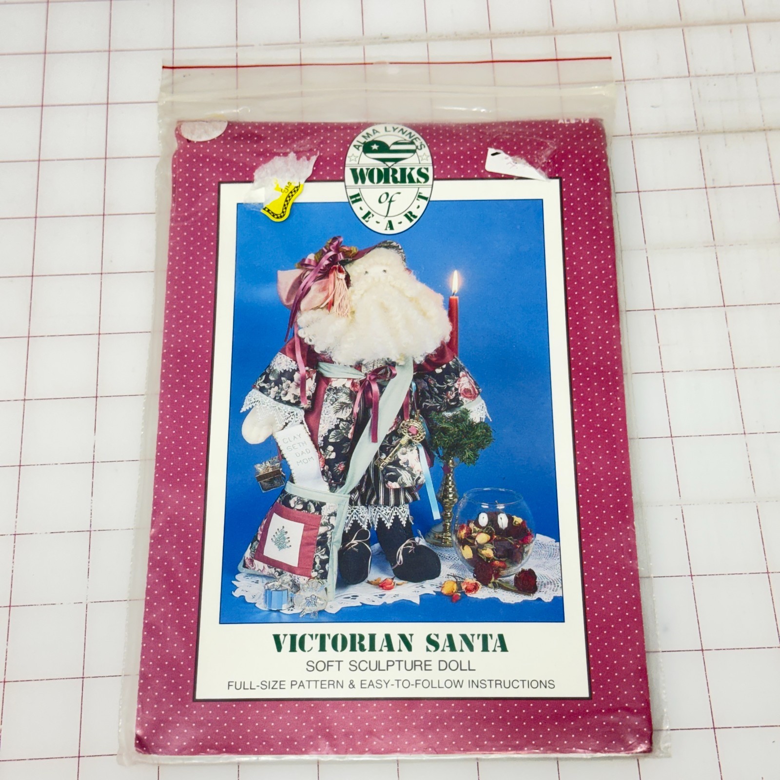 20" Doll Alma Lynne's Pattern Victorian Santa Soft Doll