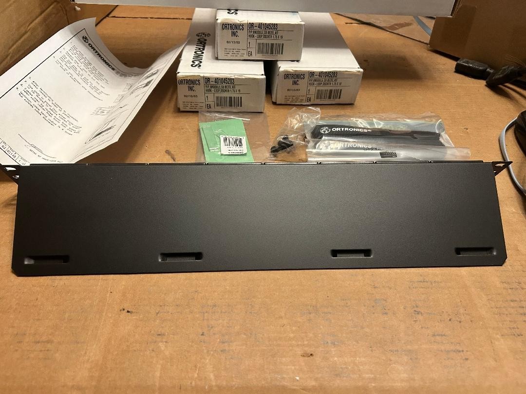 Qty.4 UNUSED Ortronics Bezel Patch Panel OR-401045283 P/P 8 Modules Hook Loop