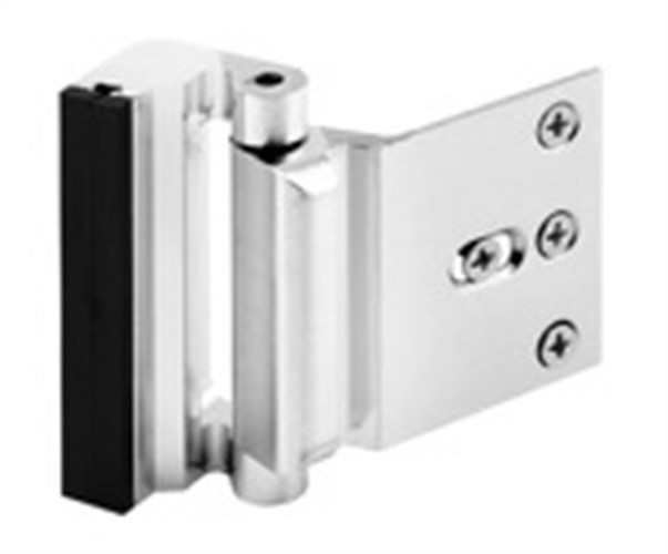 Prime Line U11325 Aluminum Brushed Chrome Entry Door Stop 3 x 2.5 x 1.37 in.