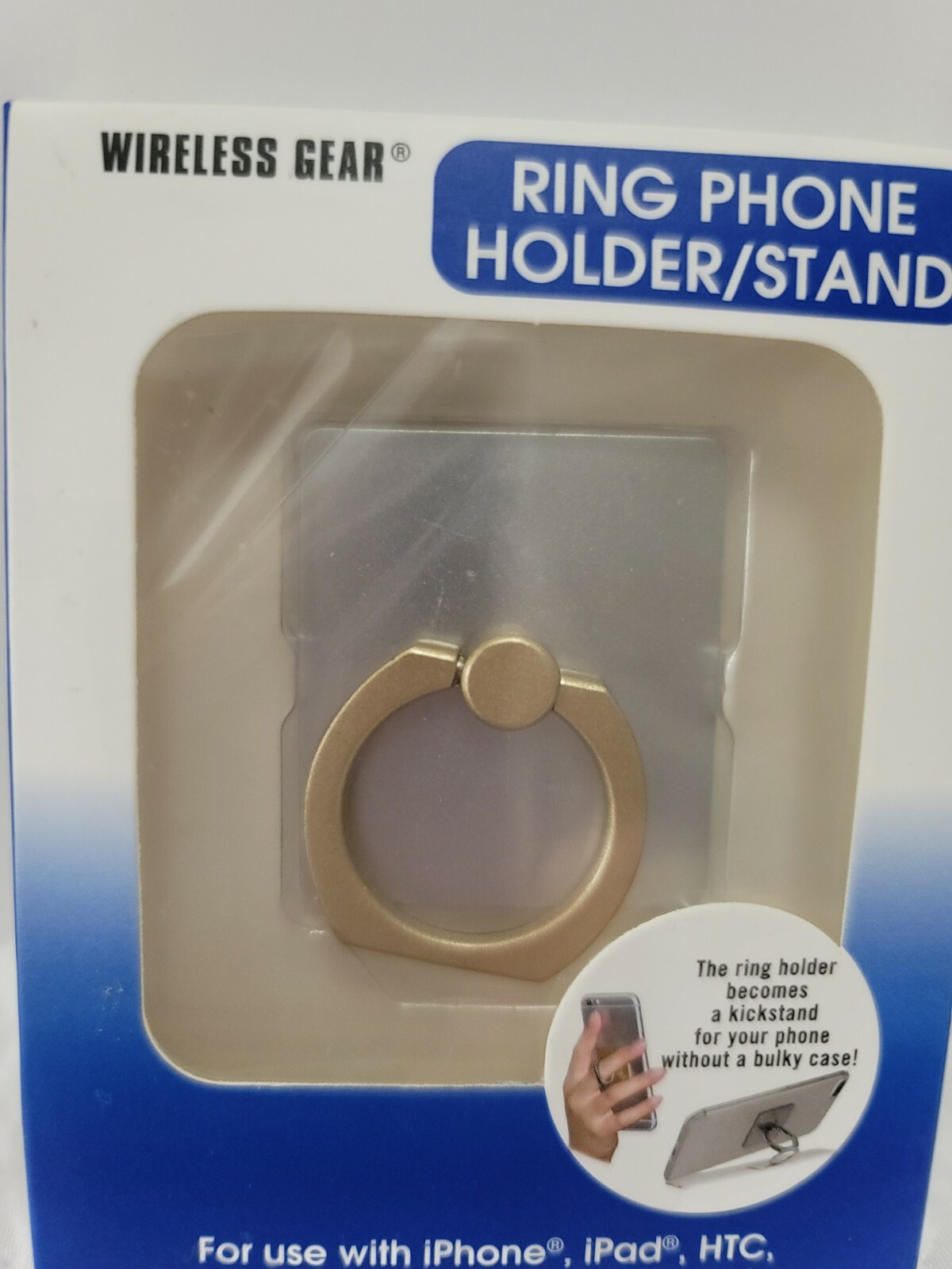 Wireless Gear Ring Phone Holder/Stand color Silver
