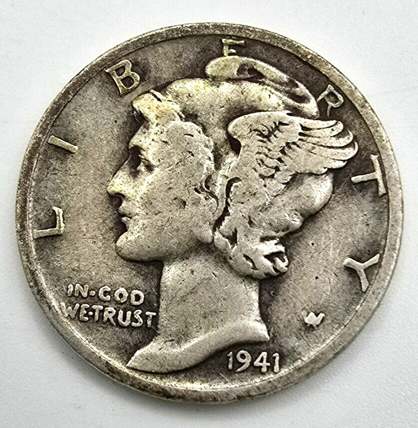 1941 D Mercury Dime XF As Shown You Grade It! 90% Silver Free ship! Type Coin EF