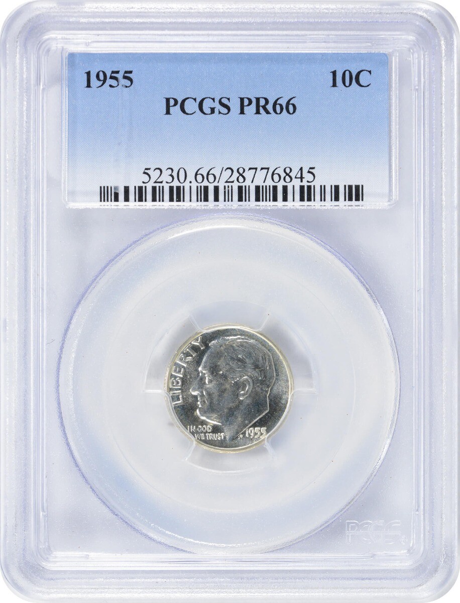 1955 Roosevelt Silver Dime PR66 PCGS
