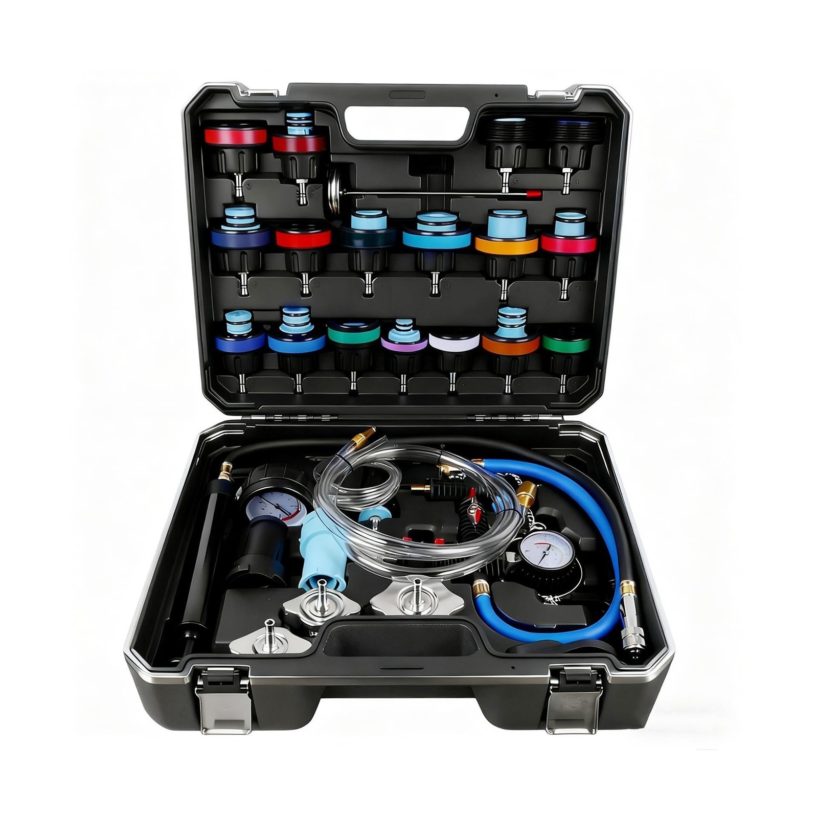 Radiator Pressure Tester Kit - 32pc - Pneumatic Vacuum Cooling System Refill