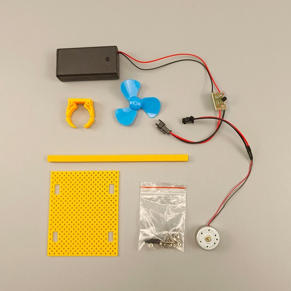 Physics Learning Kit Solar Powered Light Controlled Fan Model ABS Blue