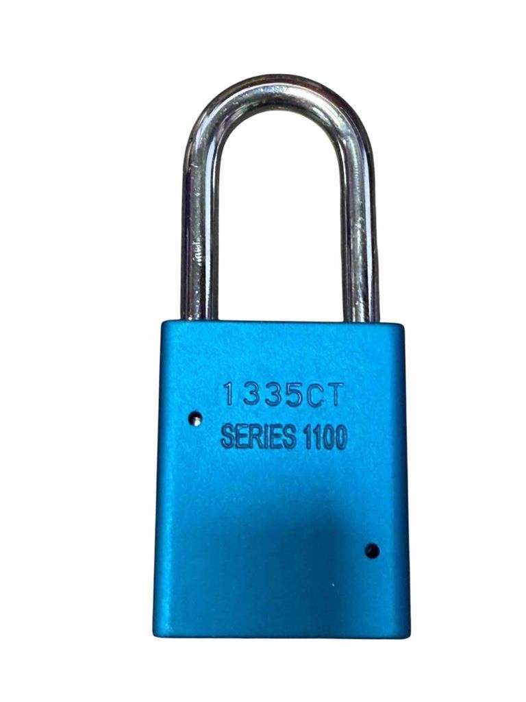 NEW Solid Aluminum Blue Padlock 5 Pin A1106BLU Keyed Different With 2 Keys