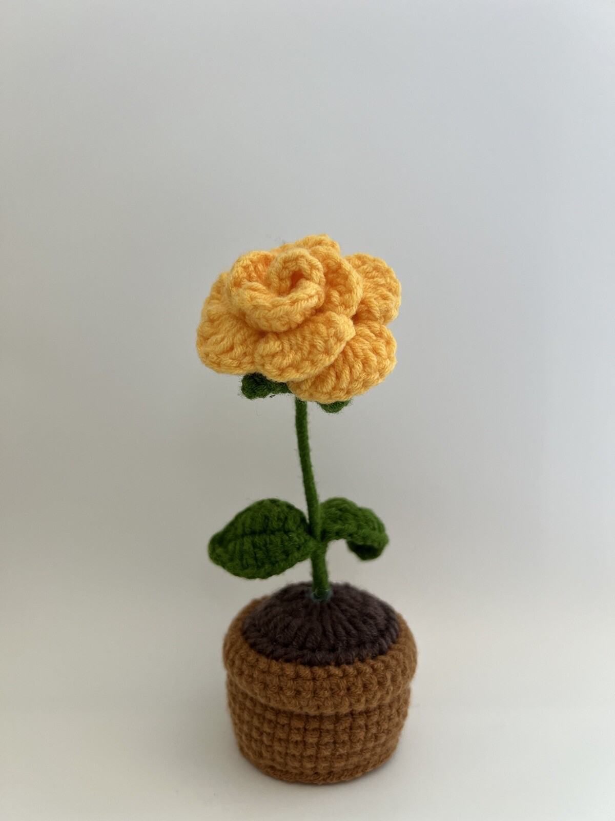 Fluffy Crochet Flowers Small Pots