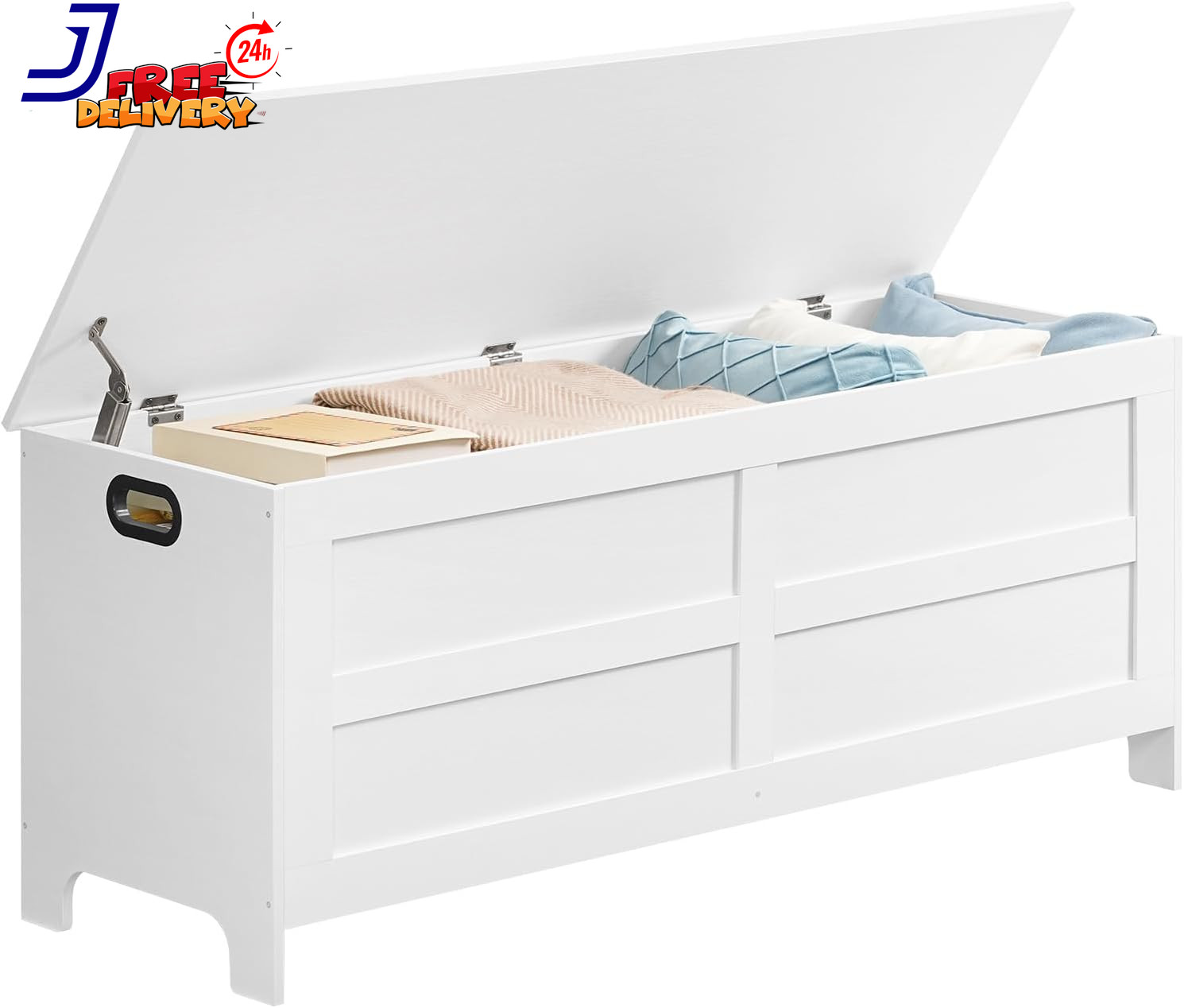 Storage Chest 47.2” Large Toy Chest Entryway Storage Trunk Storage Bench with Sa