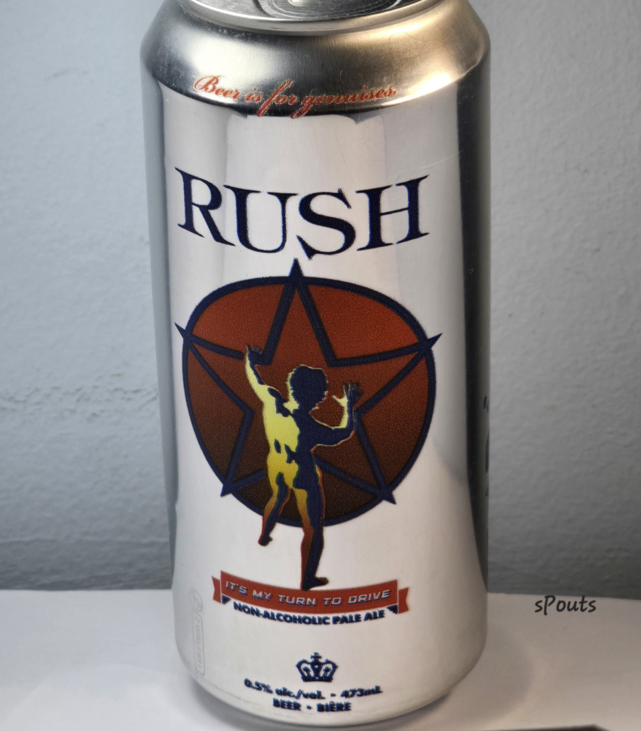 RUSH ROCK MUSIC BAND SILVER NEAR-BEER CAN HENDERSON TORONTO CANADA MALT BEV ALE