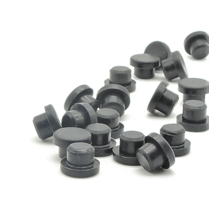 3/8” Rubber Hole Plugs 5/8" OD Compression Push In Stem Bumper 12 Per Pack